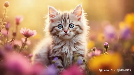 开场：清晨的小花猫出发
画面描述：阳光透过窗户洒进房间，小花猫蹲坐在门口，脖子上系着迷你小竹篮（拟人化道具）。[左移,推进,右摇]镜头特写它歪头舔爪子的萌态，随后用小爪子轻轻推开家门，蹦蹦跳跳走向热闹的菜市场。 by Hailuo AI Video Generator