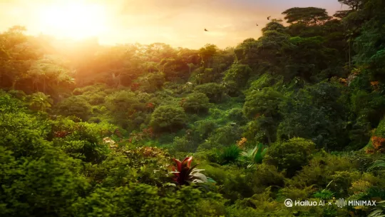 请生成一个山海经怪兽，人脸，虎身，长两个翅膀 by Hailuo AI Video Generator