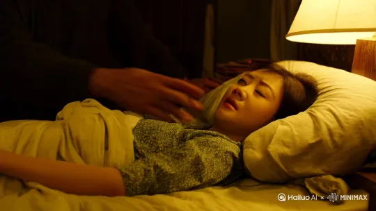祝元宵的下颚猛地被人擒住，她被迫抬头，借势看清身后的男人。
那张熟悉的漫画脸，是她的纸片人男主！
不对！
身后的二次元漫画脸逐渐变成三次元人脸，最后定格。
靳长风！
她少女漫画的男主原型！
靳长风用粗粝的手指描绘她的脖子、下巴，再到唇上。
盯着她微张的唇，沙哑道：“你还欠我一次！”
欠什么？
什么情况？！
……
祝元宵猛地从床上腾起，她又做梦了……
自从她漫画里的纸片人男主离画出走后，她就一直在做这样的梦。
问：她怎么知道自己的漫画男主离画出走了？
最新一章，她画男主的部分画了十次，每次画完保存之后，男主的部分都变成了空白画面。 by Hailuo AI Video Generator