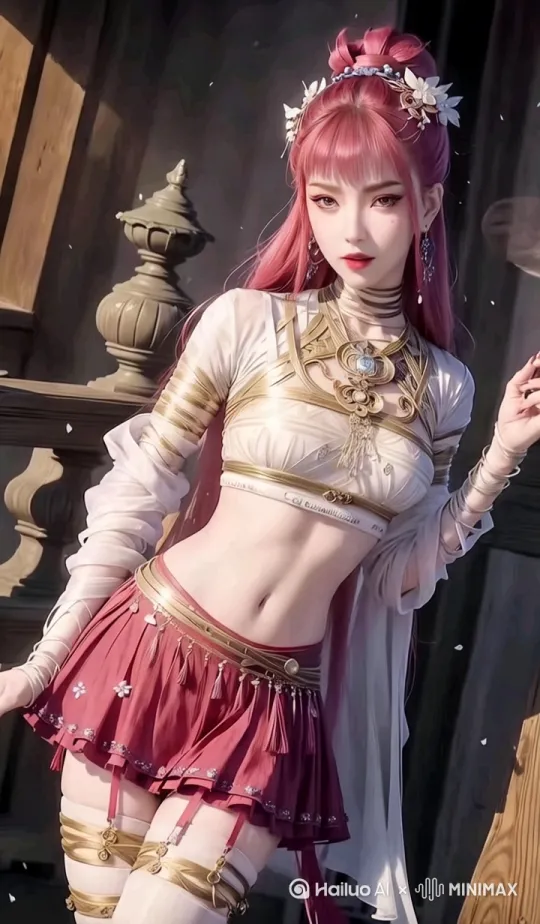 裙子头发衣服都动起来 by Hailuo AI Video Generator