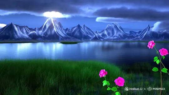 在天山雪冠映云的边陲秘境,两朵流动的玫瑰骑着月光驰骋。维吾尔族姑娘的小花帽缀满星辰,艾特拉斯丝绸在马背漾起十二木卡姆的涟漪。汗血宝马踏着银河的碎浪,蹄下溅起的晨露在乌河面上织就彩虹。翻涌的云海正为杏花盛宴拉开天幕,十万云霞与百万花瀑在山前跳着旋转舞,雪线之上,永恒的圣山正将这份绝艳美景雕刻进冰川年轮。美得惊心动魄,让人仿佛坠入帕米尔高原的梦境褶皱。 by Hailuo AI Video Generator