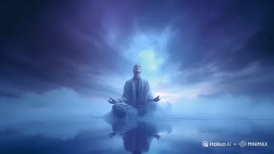 感悟自然，然后自身开始发光 by Hailuo AI Video Generator