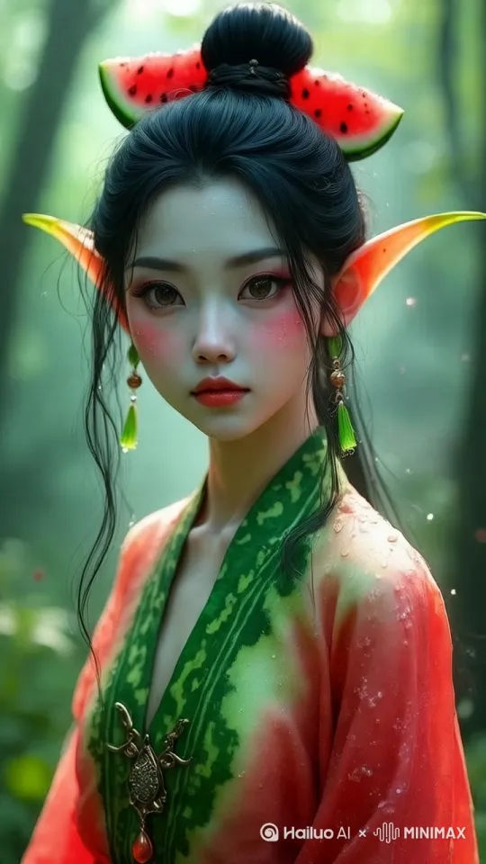 请让她完向前方行走，步伐平稳，展示她的正面轮廓。镜头跟随。 by Hailuo AI Video Generator