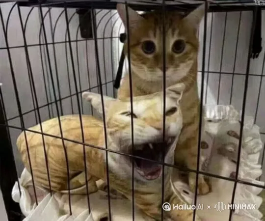 让图中的两只猫打架 by Hailuo AI Video Generator