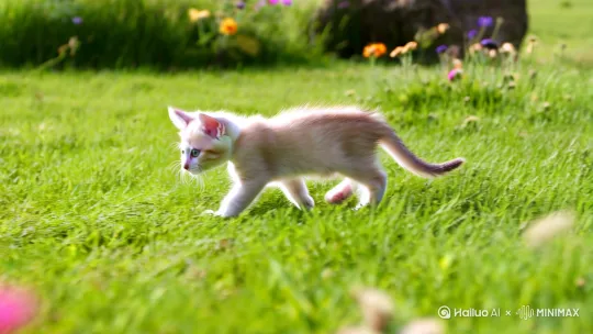 小猫往左走 by Hailuo AI Video Generator