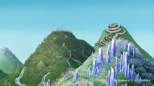 再往南三百里，是座杜父山，不生长花草树木，到处流水。再往南三百里，是座耿山，没有花草树木，到处是水晶石，还有很多大蛇。山中有一种野兽，形状像狐狸却长着鱼鳍，名称是朱獳，发出的叫声便是它自身名称的读音，在哪个国家出现而那个国家里就会有恐怖的事发生。 by Hailuo AI Video Generator
