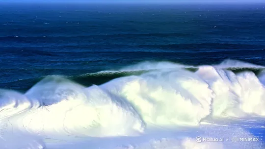 海浪向镜头扑来 by Hailuo AI Video Generator