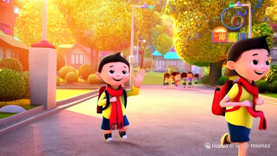 以下是为小学生设计的安全教育动画《陌生人的糖衣炮弹》文字稿片段（分镜脚本形式），融入互动性和记忆点：
 
片段1：放学的诱惑（校园门口）
 
【画面】阳光明媚的下午，小明（背着书包蹦跳）和同学挥手告别。镜头特写他胸前的红领巾。
【画外音】（欢快音乐）"放学啦！今天老师布置了观察春天的作业~"
【镜头切换】转角处出现穿粉色外套的阿姨（笑容和蔼，手拎卡通礼盒）。
阿姨："小朋友，你认识这个徽章吗？集齐5个可以换限量版文具哦！（递出包装精美的糖果）这个奖励先给你~"
【小明动作】眼神发亮→后退半步→低头看胸前的校徽（特写校徽上"安全小卫士"字样）。
 
片段2：记忆闪回（教室情景）
 
【插入黑白回忆】老师（动画Q版形象）举着"安全盾牌"道具：
老师："记住哦！陌生人的'礼物'像彩虹糖——（突然严肃）可能裹着辣椒芯！不要接受，不要跟随，立刻说'我要回家问妈妈！'"
【画面】全班小朋友（包括小明）齐声喊口号，手指比划"X"手势（动作记忆点）。
 
片段3：机智应对（现实场景）
 
【回到现实】小明攥紧书包带，后退三步。
小明：（大声）"妈妈说不能吃陌生人的东西！（举起手机）我要拍照发给警察叔叔备案！"（假装操作手机）
【阿姨表情】僵硬→慌张转身离开（镜头特写她口袋里露出的玩具包装——暗示另有企图）。
【镜头拉远】小明对着空气喊："谢谢阿姨！我家有100种糖果呢！"（蹦跳离开，哼安全儿歌）
 
片段4：家庭彩蛋（傍晚客厅）
 
【画面】小明举着画纸（画着拒绝陌生人的场景）向妈妈邀功。
妈妈：（竖起大拇指）"我们小明是'安全小侦探'！还记得上次演习吗？陌生人的三个陷阱是——"
小明：（抢答+动作）"甜言蜜语（比嘴巴）、玩具诱惑（比玩具）、紧急求助（比电话）！通通说NO！"
【全家击掌特效】屏幕弹出安全口诀：
"糖衣炮弹我不尝，
生人邀请快躲藏，
遇到危险大声讲，
安全卫士我最强！"
（结尾LOGO：校园安全联盟+Minimax动画标志）
 
设计亮点：
 
1. 记忆锚点：重复"安全小卫士"徽章、"X手势"、"拍照备案"等可模仿动作
 
2. 认知升级：从"不吃糖"到"识破陷阱逻辑"（彩虹糖辣椒芯比喻）
 
3. 互动设计：插入课堂回忆、家庭问答，强化"学-记-用"链条
 
4. 正向激励：用"安全侦探""集徽章"等游戏化元素替代恐吓教育
 
制作建议：
 
- 角色设计：Q版造型，陌生人采用"甜腻过度"的配色（粉紫+荧光色）
 
- 节奏控制：每30秒一个记忆点（口号/动作/道具），总时长2-3分钟
 
- 声音设计：陌生人声音甜得发腻，老师声音温暖坚定，小明声音清脆有力
 
需要调整难度或增加具体场景（如网络诱惑、假装求助等）可随时告知！ 🌈### 《陌生人的糖衣炮弹》分镜脚本文字稿（调整与补充版）

#### **片段1：放学的诱惑（校园门口）**

**【画面】**  
阳光明媚的下午，小明背着书包，蹦蹦跳跳地走出校门，胸前佩戴着鲜艳的红领巾。他与同学挥手告别，脸上洋溢着无忧无虑的笑容。  
**【特写镜头】** 镜头聚焦在小明胸前的校徽上，校徽上写着“安全小卫士”。

**【画外音】**（欢快音乐）  
“放学啦！今天老师布置了观察春天的作业，小明准备回家好好完成！”

**【镜头切换】**  
一个穿着粉色外套的阿姨（笑容和蔼，手拎卡通礼盒）出现在转角处。她看到小明，热情地打招呼。

**阿姨：**  
“小朋友，你认识这个徽章吗？集齐5个可以换限量版文具哦！（递出包装精美的糖果）这个奖励先给你~”

**【小明的动作】**  
小明看到糖果，眼神瞬间发亮，但随即后退半步，低头看向胸前的校徽（特写校徽上“安全小卫士”字样）。

---

#### **片段2：记忆闪回（教室情景）**

**【插入黑白回忆画面】**  
画面切换到教室，老师（动画Q版形象）站在讲台上，手里举着“**安全盾牌**”道具，表情严肃。

**老师：**  
“记住哦！陌生人的‘礼物’就像彩虹糖——（突然语气变得严肃）可能裹着辣椒芯！不要接受，不要跟随，立刻说‘我要回家问妈妈！’”

**【画面】**  
全班小朋友（包括小明）齐声喊出口号，同时手指比划出“**X**”手势（动作记忆点）。

**【画外音】**  
“**X**！拒绝陌生人！”

---

#### **片段3：机智应对（现实场景）**

**【回到现实】**  
小明攥紧书包带，后退三步，与阿姨保持安全距离。

**小明：**  
（大声）“妈妈说不能吃陌生人的东西！（举起手机）我要拍照发给警察叔叔备案！”

**【阿姨的表情】**  
阿姨的表情瞬间僵硬，随后露出慌张的神色，转身想要离开（镜头特写她口袋里露出的玩具包装——暗示另有企图）。

**【小明的反应】** by Hailuo AI Video Generator