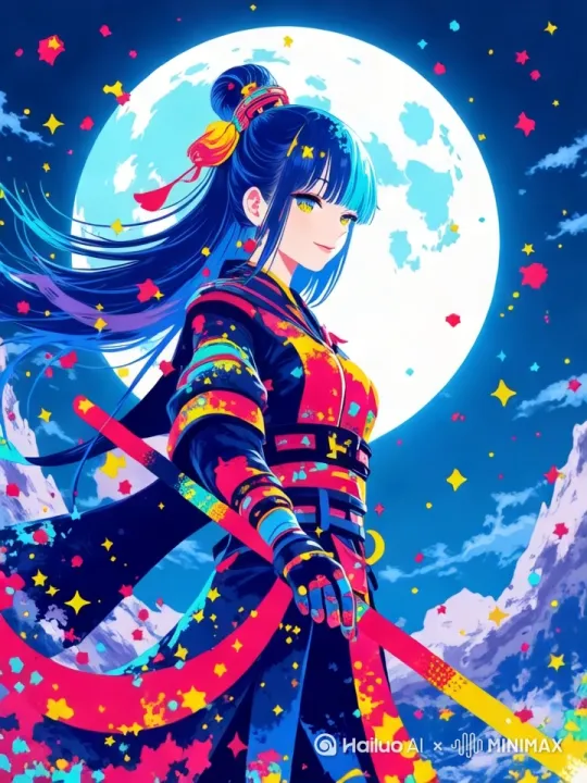女主缓慢转头看向你，嘴角微微上翘微微一笑后恢复原样[变焦推进,左摇] by Hailuo AI Video Generator