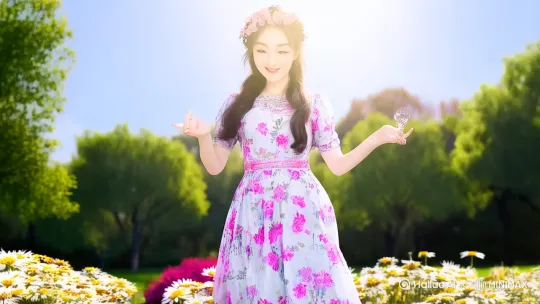 
 
阳光明媚的一天，小凤穿着漂亮的花裙子，蹦蹦跳跳地来到了开满鲜花的草地上。
 
五颜六色的花朵星星点点散布着，微风一吹，它们轻轻晃动，好像在说：“小凤欢迎你来！”小凤开心极了，她一会儿闻闻散发着淡淡清香的雏菊，一会儿摸摸柔软的花瓣。
 
突然，一只雪白的小兔子从花丛里钻了出来，它的耳朵长长的，眼睛像红宝石一样。小兔子好奇地看着璐璐，璐璐蹲下身子，温柔地说：“你好呀，小兔子，你愿意和我一起玩吗？”小兔子似乎听懂了，它蹦蹦跳跳地在璐璐身边转圈圈。
 
不一会儿，一只五彩斑斓的蝴蝶飞了过来，在花丛间翩翩起舞。小凤被蝴蝶的美丽吸引，她跟着蝴蝶奔跑，小兔子也跟在后面。蝴蝶一会儿落在粉色的郁金香上，一会儿又飞到紫色的薰衣草旁，好像在给璐璐展示整个花丛的美景。
 
玩累了，小凤躺在柔软的草地上，小兔子靠在她身边，蝴蝶轻轻地落在她的手指上。在这片美丽的花丛里，小凤和她新认识的朋友们度过了一段最美好的时光 。 by Hailuo AI Video Generator