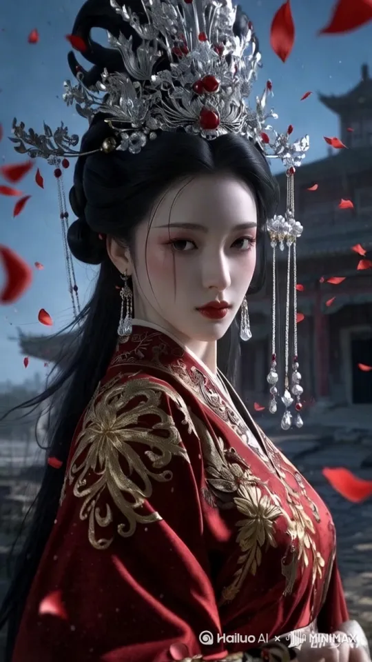 [变焦拉远]出现全身，大师运镜下。人物装过身来面对镜头，随着节奏，跳网红舞，双手叉腰，屁股缓缓的向左扭动，在缓缓的向右扭动[固定镜头] by Hailuo AI Video Generator