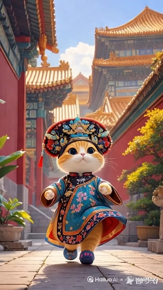 小猫咪端庄的向前走着，主体动态呈现，自然，流畅 by Hailuo AI Video Generator