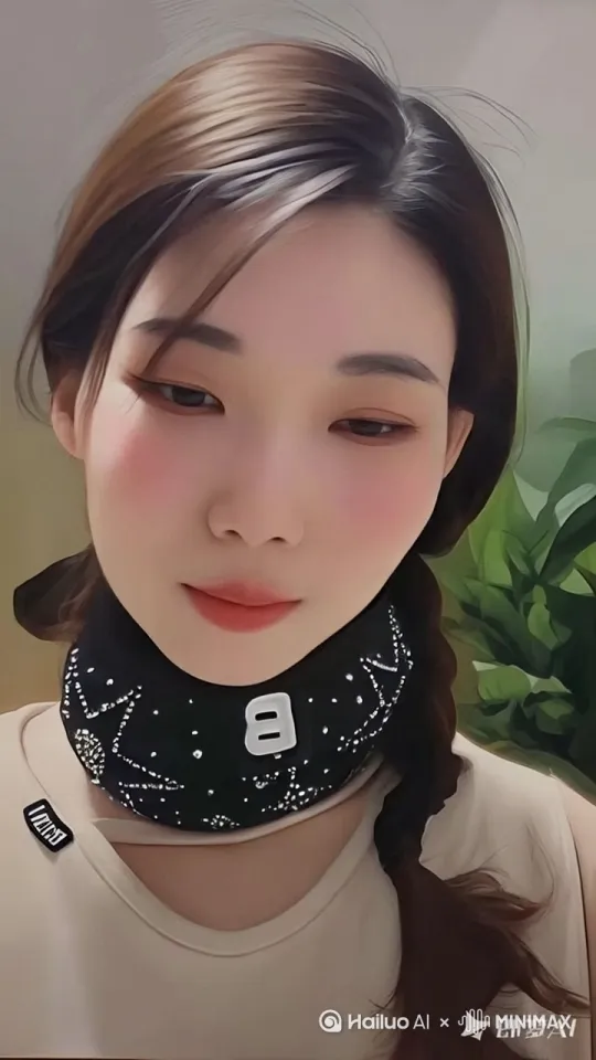 美女抬头微笑着和你打招呼 by Hailuo AI Video Generator