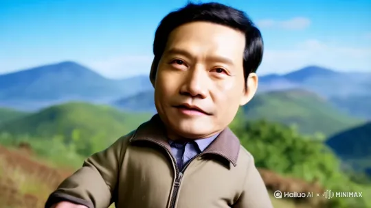 This man is a small dwarf，这个男人穿着徒步套装，在野外徒步，拐杖，晴朗的天气，镜头从角色的脸开始特写，随后往后运镜并缓慢停下，展示角色徒步以及风景 by Hailuo AI Video Generator
