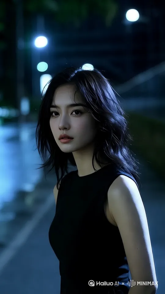 [左移,推进,右摇]女生眼睛注视镜头 by Hailuo AI Video Generator