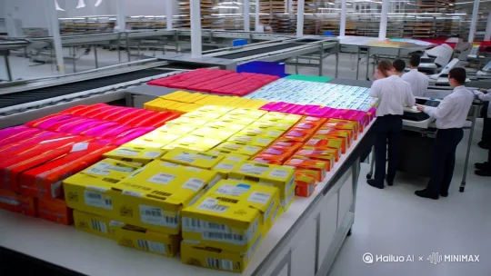 宝子们注意啦！我们的跨境商品从海外发货到你手中，要经历海关备案、查验、报关等9大环节！每单都有三单对碰校验，正品保障看得见！ by Hailuo AI Video Generator