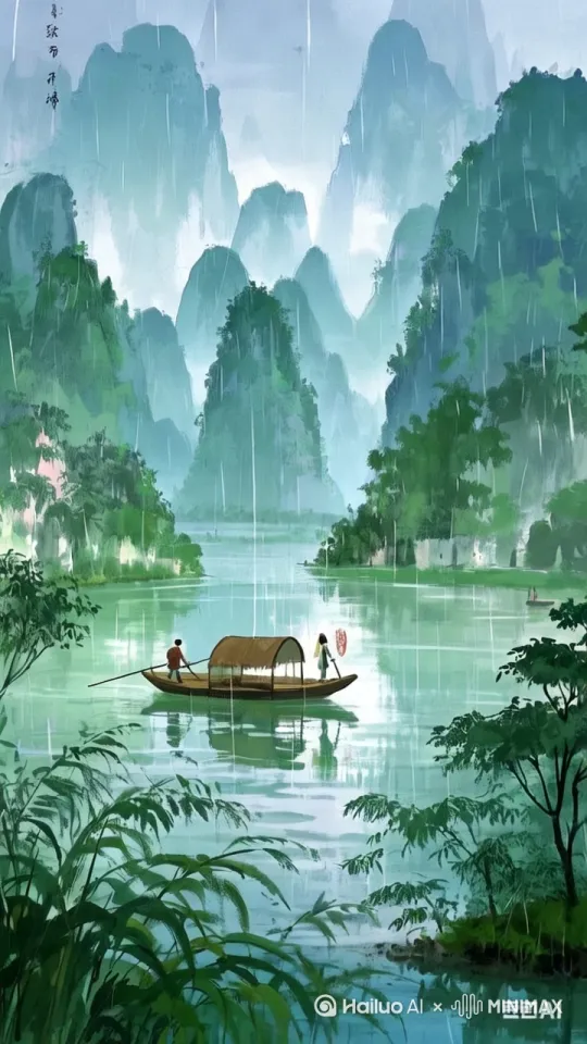 镜头慢慢上扬，看到飞起来几只小鸟，固定镜头1秒，再拉远，右移动，再在下降， by Hailuo AI Video Generator