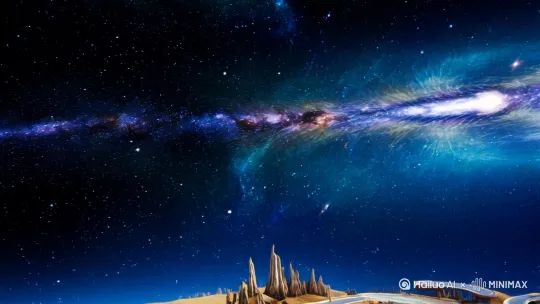 在银河系的各个星球上设置赛道，举办一场星际赛车比赛。参赛车辆需要具备超强的动力和操控性，才能在不同的星球赛道上取得胜利。 by Hailuo AI Video Generator