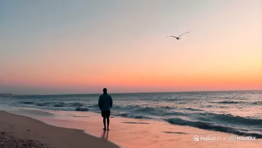 清晨的海边 by Hailuo AI Video Generator