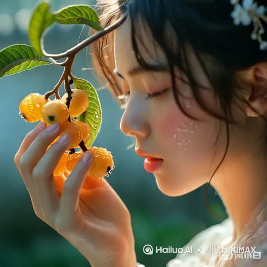 伸出咬住一下枇粑[推出,上升,下摇] by Hailuo AI Video Generator