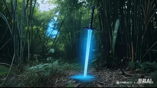 周围竹叶飘落[右移,左摇,跟随]电影质感 by Hailuo AI Video Generator