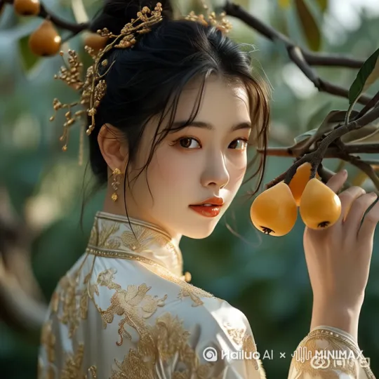 张开嘴轻轻的套上枇杷，每个一次 by Hailuo AI Video Generator