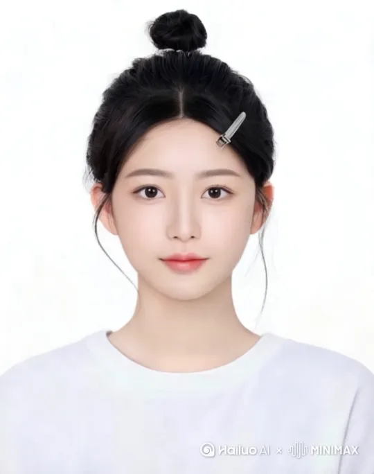 年轻女子黑色长发灰色无袖背心黑色短裤左手搭着一件灰色外套户外背景，蓝天白云远处有山脉时尚青春户外风 by Hailuo AI Video Generator