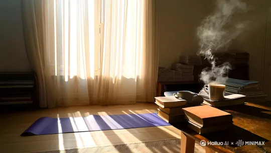 "一个人的生活，是清晨的阳光与瑜伽垫的舒展，是书架旁的咖啡香和周末的远足。没有妥协，没有嘈杂，只有纯粹的自在与生长。健康，从选择属于自己的节奏开始。" by Hailuo AI Video Generator