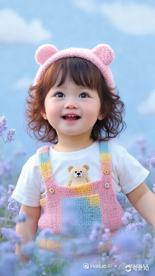 小女孩向前走，微风吹过，向远方飞走 by Hailuo AI Video Generator