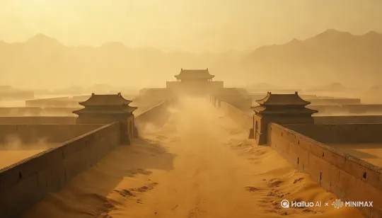 [变焦推进]风沙满天飞扬 by Hailuo AI Video Generator