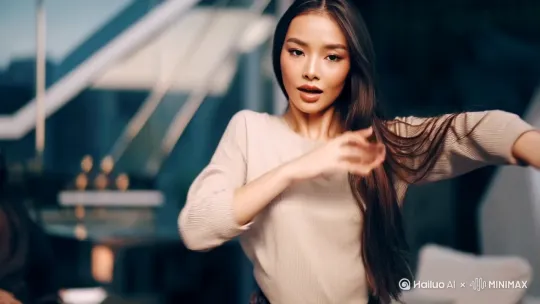 一个现代美女在跳热舞
灵动身姿，跟随音乐，展现现代流行舞的魅力。
舞步灵活，表情丰富，展现都市时尚风采。 by Hailuo AI Video Generator