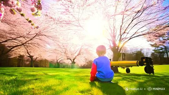 《玉渊潭的春日幻想》30 秒电影级运镜脚本
【镜头 1:低角度环绕开场】(4 秒)
运镜:低角度环绕运镜(模拟机械臂 360° 旋转)
画面:阳光穿透樱花树,7 岁男孩背对镜头蹲在草坪上,手持泡泡棒。镜头从左侧低位开始环绕,樱花花瓣随旋转轨迹虚化模糊,突出男孩彩色卫衣的鲜明轮廓。
特效:后期添加动态光斑,泡泡破裂瞬间慢动作 + 粒子特效。
【镜头 2:横移转场・空间叙事】(5 秒)
运镜:横移运镜(稳定器侧移 + 前景樱花树枝遮挡转场)
画面:男孩追逐泡泡跑过木桥,镜头左侧掠过盛开的樱花,右侧湖面波光粼粼。突然泡泡升高,男孩踮脚跳起,画面随横移自然过渡到桥下视角。
特效:泡泡轨迹添加光带拖尾,桥栏阴影动态模糊。
【镜头 3:第一人称跟随・速度感】(6 秒)
运镜:第一人称跟随运镜(穿戴式 GoPro + 加速剪辑)
画面:男孩踩着滑板冲下斜坡,镜头随滑板震动,前景虚化的草叶快速后移。突然滑板腾空,镜头仰拍天空旋转,落地瞬间切回第三人称。
特效:滑板离地时添加动态模糊,背景樱花树倾斜增强眩晕感。
【镜头 4:升降运镜・奇幻转场】(5 秒)
运镜:无人机升降运镜(从湖面升至树冠)
画面:男孩趴在湖边喂锦鲤,镜头从水下仰拍鱼群环绕,突然破水而出,升至空中俯拍男孩被樱花树环绕的全景,地面投下蝴蝶状阴影。
特效:水面涟漪添加光效折射,阴影渐变出蝴蝶动画。
【镜头 5:推镜聚焦・情感收尾】(5 秒)
运镜:推镜 + 浅景深(电影镜头快速推进)
画面:男孩坐在长椅上,手里握着半融化的冰淇淋,抬头对镜头微笑。背景虚化的樱花树下,妈妈的影子逐渐靠近。镜头推至男孩瞳孔,倒映出绽放的樱花。
特效:冰淇淋滴落瞬间慢动作,瞳孔倒影添加花瓣旋转特效。
【镜头 6:拉镜闭幕】(5 秒)
运镜:无人机拉镜(从树冠拉至湖面全景)
画面:全景中男孩跑向妈妈,樱花飘落湖面形成涟漪。镜头继续拉远,玉渊潭标志性建筑逐渐入画,字幕 “童年的每一帧,都是奇幻电影” 淡入。
特效:涟漪扩散成胶片边框,背景音乐渐强。 by Hailuo AI Video Generator