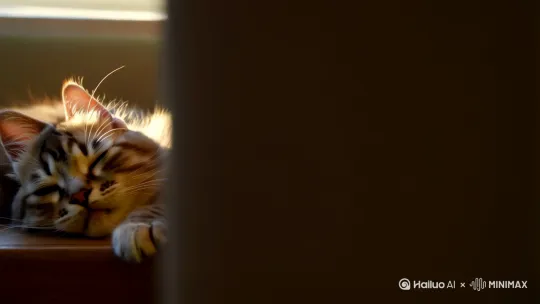 小猫睡觉[左移,上升] by Hailuo AI Video Generator