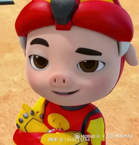 背景里，玩具总动员的巴斯光年走进场景。前景的人物转头朝巴斯光年敬礼，巴斯光年也向人物敬礼。 by Hailuo AI Video Generator