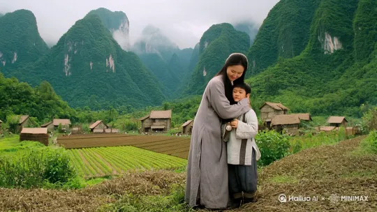### 故事标题：**慈母心，磐石坚**

在古老的中国南方，有一个名为青溪的小村庄。村庄四面环山，风景秀丽，村民们世代以耕种为生，生活虽不富裕，却宁静祥和。在这片土地上，流传着一个关于母爱的动人故事，至今仍被人们口耳相传。

故事的主人公是一位名叫李桂香的妇人。她年轻时嫁入青溪村，丈夫李大山是一位勤劳朴实的农夫。夫妻二人育有一子，名叫李明。李明自幼聪慧过人，深得父母宠爱。然而，天有不测风云，在李明十岁那年，李大山在一次山洪中不幸遇难，留下桂香母子二人相依为命。

丈夫的离去让桂香悲痛欲绝，但她深知自己必须坚强，因为还有年幼的儿子需要照顾。从此，她独自承担起家庭的重担，白天在田间劳作，夜晚在油灯下缝补衣物，只为让李明能够继续读书，将来有所成就。

李明深知母亲的辛劳，学习异常刻苦，成绩总是名列前茅。然而，随着年龄的增长，李明渐渐感到身体不适，起初只是偶尔咳嗽，后来症状逐渐加重，甚至无法正常上学。桂香心急如焚，四处求医问药，但村中的大夫都束手无策。

为了给儿子治病，桂香变卖了家中所有值钱的东西，甚至卖掉了祖传的玉镯，终于凑够了盘缠，带着李明前往县城求医。经过大夫的详细诊断，李明被确诊为一种罕见的肺病，需要长期服药和调养。

在县城求医的日子里，桂香每天早出晚归，四处打零工，只为支付高昂的医药费。她常常一天只吃一顿饭，省下钱来给李明治病。尽管生活如此艰难，桂香从未在儿子面前流露出一丝一毫的疲惫和绝望，她总是微笑着安慰李明，告诉他一切都会好起来。

在桂香的悉心照料下，李明的病情逐渐好转，终于可以重返校园。然而，命运再次捉弄了这对母子。某日，桂香在打工途中遭遇了一场突如其来的车祸，被一辆疾驰而过的马车撞倒，伤势严重。

当李明赶到医院时，看到的却是母亲苍白的面容和满身的伤痕。桂香强忍着剧痛，微笑着对儿子说：“明儿，别怕，娘没事。你要好好读书，将来做一个有用的人。”李明泪如雨下，跪在母亲床前，哽咽着说：“娘，您一定要好起来，我不能没有您。”

尽管大夫们竭尽全力，但桂香的伤势过重，最终还是离开了人世。在生命的最后一刻，她紧紧握住李明的手，用微弱的声音说：“明儿，娘对不起你，不能再照顾你了。你要坚强，要好好活下去。”

桂香的离去让李明悲痛欲绝，但他牢记母亲的遗愿，奋发图强，最终考上了省城的大学。多年后，李明成为了一名优秀的医生，他回到青溪村，开设了一家诊所，为村民们免费治病，以此报答母亲的养育之恩。

在青溪村，人们常常提起李桂香的故事，称赞她是一位伟大的母亲。她的慈爱和坚韧，如同青溪河畔的磐石，永远铭刻在人们的心中。每当夜幕降临，村民们总会聚集在村头的老槐树下，讲述着这个关于母爱的动人故事，缅怀那位无私奉献的慈母。

这个故事告诉我们，母爱如山，深沉而坚定；母爱如水，温柔而绵长。无论生活多么艰难，母亲总是用她无私的爱，为孩子撑起一片天空。正如李桂香用她的生命诠释了母爱的伟大，她的爱将永远活在人们的心中，成为永恒的传奇。 by Hailuo AI Video Generator