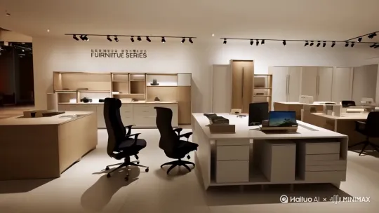 尊敬的客户,您是否正在为办公环境或家居空间的收纳问题而烦恼?是否希望找到既实用又美观的家具解决方案?今天,我们为您带来了三款爆款产品——办公家具系列、衣柜系列和厨柜系列,让您的空间焕然一新!
产品亮点:
1.
办公家具系列:高效与舒适的完美结合
我们的办公家具系列专为提升工作效率而设计。采用人体工学设计,符合人体曲线,久坐不累。多功能储物柜和文件柜为您提供充足的收纳空间,让您的办公桌面时刻保持整洁。精选环保板材,无毒无味,保障您的健康。多种颜色和款式可供选择,轻松搭配各种办公环境。
2.
衣柜系列:收纳与美观的完美融合
我们的衣柜系列采用模块化设计,可根据您的需求自由组合,满足不同空间和收纳需求。超大储物空间,让您的衣物、鞋帽、床上用品等都能找到合适的存放位置。推拉门设计,节省空间,使用更方便。高品质五金配件,经久耐用,推拉顺畅。多种风格可选,现代简约、北欧风情、经典中式等,总有一款适合您。
3.
厨柜系列:实用与美学的完美呈现
我们的厨柜系列专为提升厨房使用体验而设计。多功能储物柜,让您的厨房用品井然有序。石英石台面,耐磨耐热,易于清洁。不锈钢水槽,防锈耐用,使用更安心。人性化设计,操作台高度符合人体工学,让烹饪成为一种享受。多种颜色和款式可选,轻松打造时尚厨房。 by Hailuo AI Video Generator