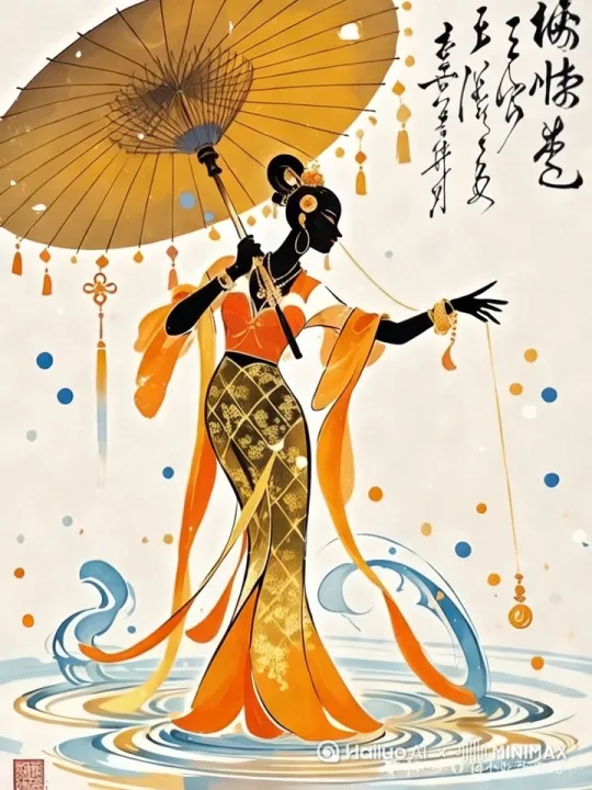 舞动的敦煌天女 by Hailuo AI Video Generator