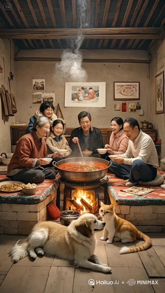 固定镜头，小米上跳，不小心掉锅来，水花四溅，周围人惊慌逃跑，整段荒诞搞笑 by Hailuo AI Video Generator