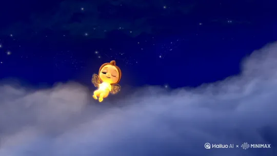 在云朵王国里，住着一个调皮的小星星✨，它总爱偷走夜空的亮光，藏进自己的口袋。月亮公主🌙发现后，并没有生气，而是温柔地问："小星星，你为什么要偷走大家的亮光呢？"  

小星星低下头："因为我想成为最亮的那颗星……"  

月亮公主笑了："真正的光芒不是独占，而是分享。"她牵起小星星的手，带它飞向夜空。小星星把偷来的亮光撒向大地，瞬间，整片天空璀璨如银河🌌，森林里的萤火虫也跳起了舞。  

原来，当它学会分享，自己反而变得更亮了！从此，小星星成了夜空中最受欢迎的孩子，每晚都和月亮公主一起，为世界编织温柔的梦。 by Hailuo AI Video Generator