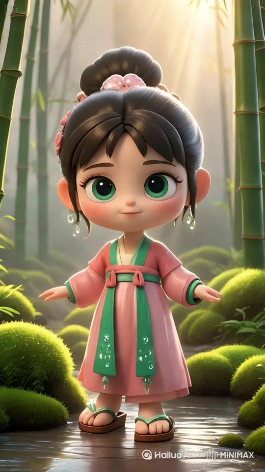 小女孩慢慢往前走 by Hailuo AI Video Generator