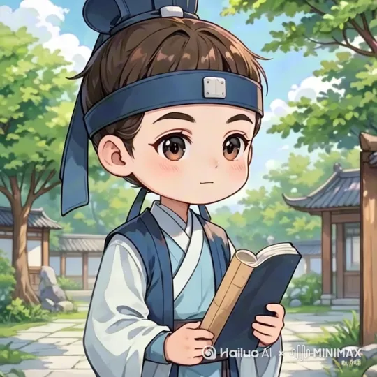 书童放下书，高兴的走了出去。[推进,右移,下降] by Hailuo AI Video Generator