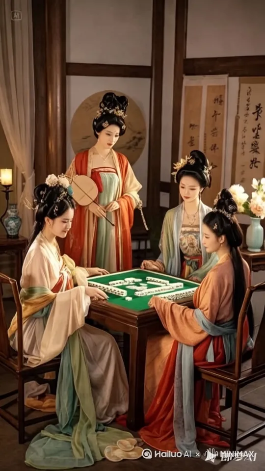 [左移,右摇,跟随]四大四大美女有说有笑，开心，快乐，16k高清 by Hailuo AI Video Generator