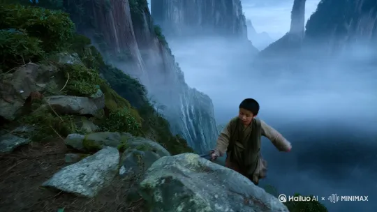 [下降,上摇]很久很久以前，在青峰山下的一个小村庄里，住着一个名叫张木生的少年。他自幼丧母，与父亲相依为命，家境贫寒却心地善良。张木生十六岁那年，父亲突患重病，郎中开出药方，却需要一味长在深山峭壁上的"灵芝草"做药引。

"爹，您放心，我一定把灵芝草找回来。"张木生抹去眼泪，背上竹篓，向村中最年长的李爷爷打听了灵芝草生长的方位，便独自踏上了寻药之路。

青峰山云雾缭绕，古木参天。张木生攀爬了整整一日，手脚被荆棘划出道道血痕，却始终不见灵芝草的踪影。天色渐暗，山风呼啸，他迷失了方向。

正当绝望之际，张木生忽然闻到一阵淡淡的檀木香气。循着香气走去，密林深处竟出现一座精巧的木屋，屋檐下挂着各式木雕风铃，随风发出悦耳的声响。

"有人吗？"张木生怯生生地叩响木门。

门"吱呀"一声开了，一位白发苍苍、精神矍铄的老者站在门前，手中还握着一把刻刀。"小伙子，这么晚了，在山里转悠什么？"

张木生连忙作揖："老丈，我父亲病重，需要灵芝草入药。我在山中寻找一整天，却..."

老者眯起眼睛打量他片刻，忽然笑道："灵芝草？我这儿正好有一些。进来吧。"

木屋内陈设简朴却处处透着匠心。墙上挂着精美的木雕，桌上摆着半成品的木偶，连烛台都是雕刻成仙鹤形状的木头。老者从柜子里取出一个木匣，里面躺着三株新鲜的灵芝草。

"拿去吧，孩子。"老者将木匣递给张木生。

张木生感激涕零，跪下就要磕头："老丈大恩大德，木生没齿难忘！只是家中贫寒，不知该如何报答..."

老者扶起他："我姓鲁，是个木匠。看你这双手，骨节分明，是个做木工的好料子。若真想报答，不如留下做我徒弟如何？"

张木生想到病榻上的父亲，犹豫道："可我父亲..."

"明日我随你下山，顺便看看你父亲的病。"鲁师傅捋须笑道，"我这把老骨头，多少懂些医术。"

第二天，鲁师傅随张木生下山，几副药下去，张父的病情竟真有好转。得到父亲首肯后，张木生正式拜鲁师傅为师，开始了他的木匠学徒生涯。

起初，鲁师傅只让张木生做些劈柴、磨刀的粗活。张木生毫无怨言，每日天不亮就起床，将工具打磨得锃亮，把工坊打扫得一尘不染。三个月后，鲁师傅终于递给他一块普通的松木和一把刻刀。

"刻个最简单的木碗看看。"

张木生紧张得手心冒汗，但他沉下心来，回想着鲁师傅平日里的手法，一刀一刀小心翼翼地雕刻。太阳西斜时，一个略显粗糙但形状规整的木碗呈现在鲁师傅面前。

鲁师傅眼中闪过一丝惊讶，随即恢复平静："嗯，明天开始学榫卯。"

日复一日，年复一年。张木生在鲁师傅的严格教导下进步神速。他不仅学会了各种木工技法，更领悟到鲁师傅常说的"木有木性，顺其自然"的道理。第三年春天，他已经能独立制作精巧的机关木盒和栩栩如生的木雕小像。

然而，有一件事始终困扰着张木生。鲁师傅的卧房里，一直放着一个漆黑如墨的木盒，上面雕刻着复杂难辨的符文，常年锁着一把青铜古锁。鲁师傅从不让他靠近那个盒子，每当问起，总是严肃地说："时候未到。"

这一年冬至，大雪封山。鲁师傅突然染了风寒，病情急转直下。张木生日夜守在床前，煎药喂饭，却回天乏术。临终前，鲁师傅让张木生扶他坐起，颤抖的手指指向那个神秘的黑木盒。

"木生啊...你是我最得意的徒弟..."鲁师傅气若游丝，"这个盒子...现在交给你保管...但记住，无论发生什么...绝对不能打开它..."

张木生泪流满面："师傅放心，弟子发誓绝不打开它！"

鲁师傅露出欣慰的笑容，从枕下摸出一把青铜钥匙放在张木生手心，然后缓缓闭上了眼睛。

安葬鲁师傅后，张木生独自守着空荡荡的木屋。每当夜深人静，那个黑木盒仿佛在低声呼唤他。一个月过去，张木生的好奇心越来越强烈。

"师傅已经走了，盒子里到底是什么？为什么不能打开？"他辗转反侧，终于在一个雷雨交加的夜晚，拿着钥匙站在了黑木盒前。

闪电照亮屋内，张木生深吸一口气，将钥匙插入锁孔。"咔嗒"一声，锁开了。他的手悬在盒盖上，耳边回响着鲁师傅的警告，但强烈的好奇心最终战胜了理智。

"就看一眼..."张木生喃喃自语，掀开了盒盖。

一团黑雾瞬间从盒中涌出，在空中凝聚成一个狰狞的木偶精灵，双眼泛着幽幽绿光。它发出刺耳的笑声："三百年了！终于有人打开了这个盒子！"

张木生惊恐后退，绊倒在地："你...你是谁？"

木偶精灵俯视着他，声音忽高忽低："我是你师傅未完成的'作品'，他穷尽一生想要创造有生命的木偶，却在最后关头胆怯了。"精灵的木质关节发出"咔咔"声响，"现在，轮到你来完成他的'伟大作品'了..."[晃动,跟随] by Hailuo AI Video Generator