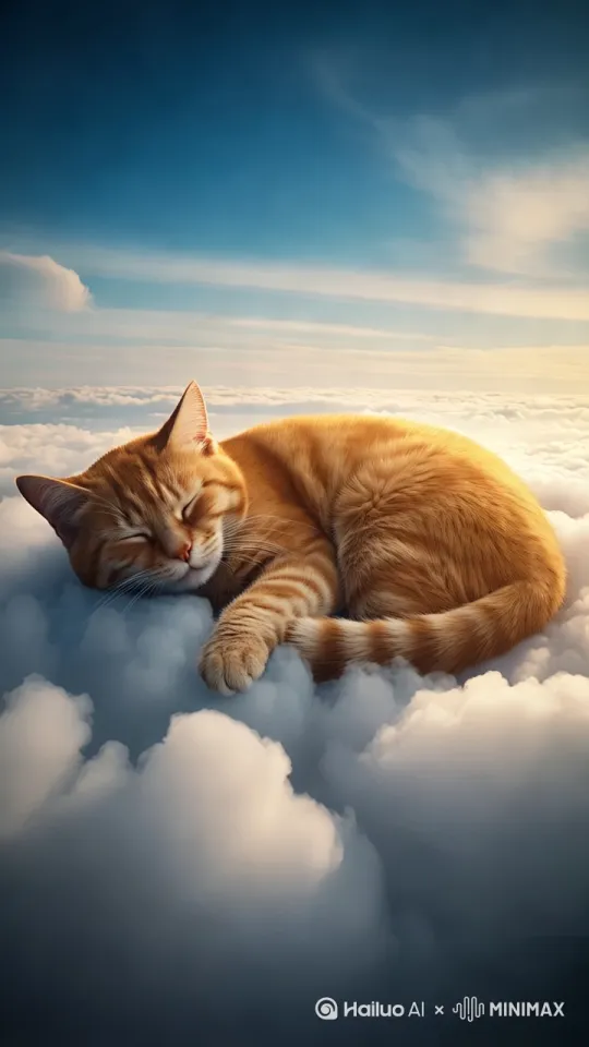 The tail is lifted up and wagging[左移,右摇,跟随] by Hailuo AI Video Generator
