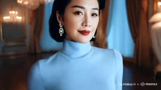 一个美丽女孩白皙的皮肤。 by Hailuo AI Video Generator