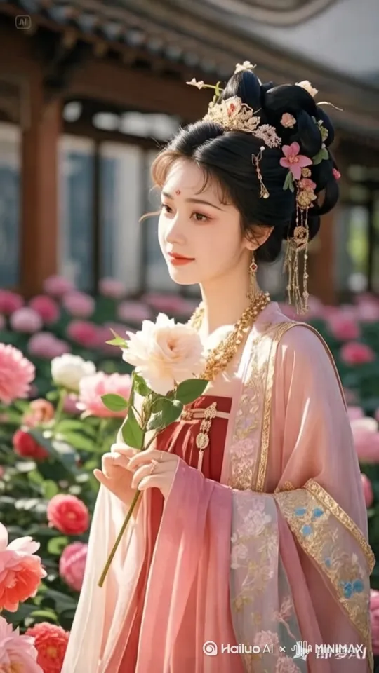 [左移,推进,右摇]飞升到空中脚踩七彩祥云[右摇,拉远,变焦拉远] by Hailuo AI Video Generator