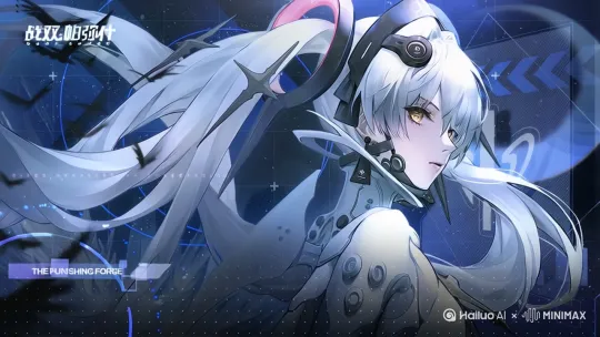 小幅度动态，少女眼睛灵动，头发自然飘动，科技感，动态壁纸 by Hailuo AI Video Generator
