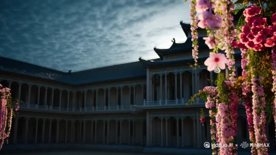 寂寞王庭花似泪

王庭寂寂锁清秋，
花似泪垂无人收。
昔日繁华今何在，
独留残影对月愁。

风过枝头轻叹息，
似诉前尘梦已稀。
泪痕点点无从拭，
寂寞花开终成泥。 by Hailuo AI Video Generator