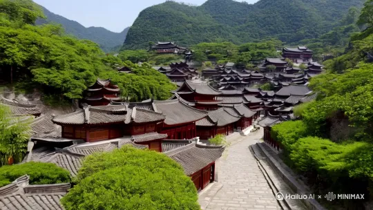 广西鹿寨中渡古镇风景[推进,上升] by Hailuo AI Video Generator