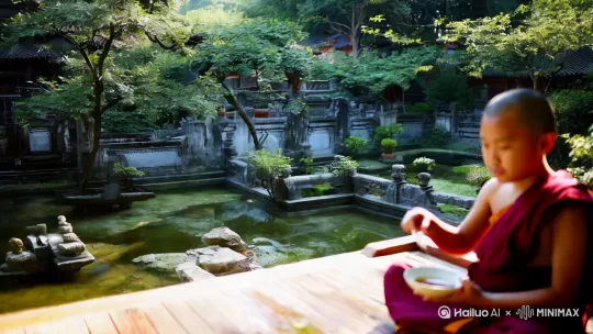 小和尚的智慧告诫世人
1.“别追影子，要追光”
--执着于过去的遗憾或虚幻的欲望，只会活在阴影里;关注当下的行动与内心的清明，才能找到方向。
2.“碗空了，才能装新茶”
一放下成见、烦恼或执念，心若被旧事填满，便无法接纳新的可能。
3.“风动?幡动?仁者心动”(化用禅宗公案)
-外界的纷扰本无善恶，烦恼多源于内心的波动。修心方能见世界本真。
4.“莫把路边的石头，都背到山顶”
一人生本已负重前行，若计较琐碎恩怨，只会拖累自己的脚步。
5.“种莲不嫌泥污，渡人莫嫌世浊”
一在混沌中保持纯净，在苦难中坚持善意，淤泥里亦可生出智慧之花。
6.“点灯的人，先照亮自己的手”
-想要帮助他人，先修己身;想要改变世界，从改变自己开始。 by Hailuo AI Video Generator